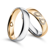 حلقه ازدواج دو رنگ لاکریما - Image 2